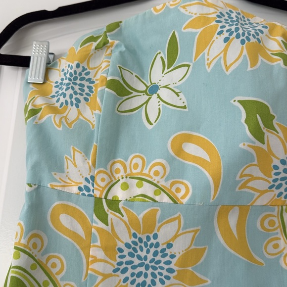 Lilly Pulitzer strapless Sabrina via blue croissant dress - Picture 4 of 9